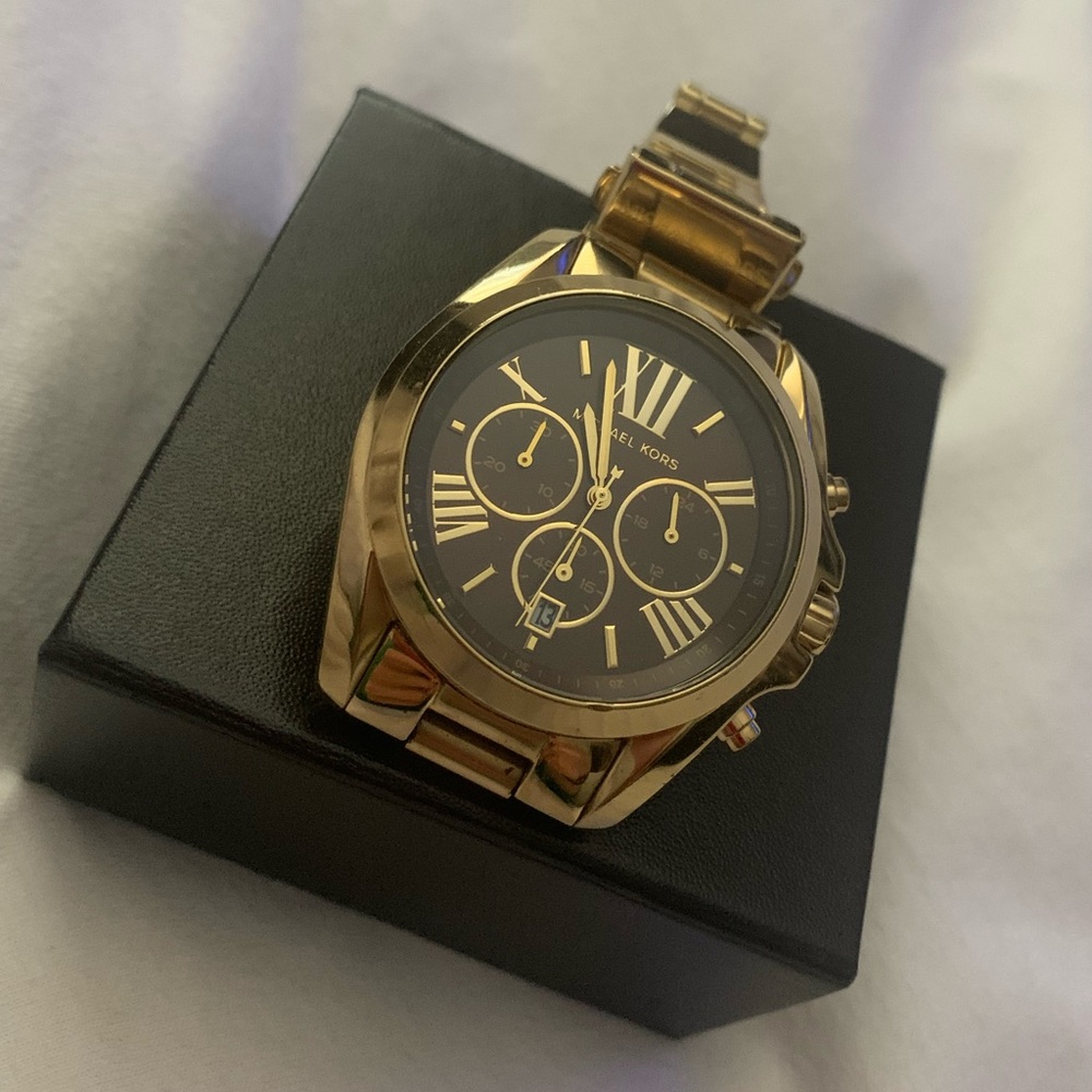 SOLD* Michael Kors Gold watch with box